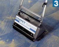 Hauptreinigung - intensive Tiefenreinigung durch ein- und ausbürsten mit der Carpet Cleaner Maschine.